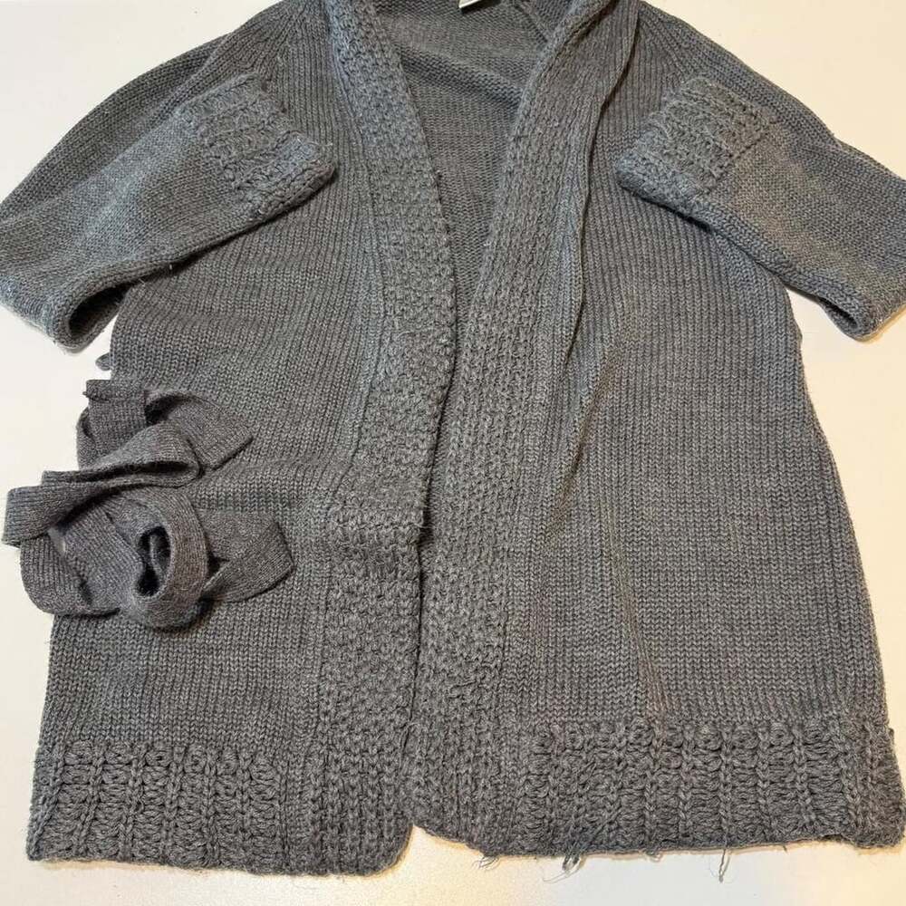 Faded Glory Vintage 1990s Cozy Fall Gilmore Girls Hooded Knit Cardigan Grey M